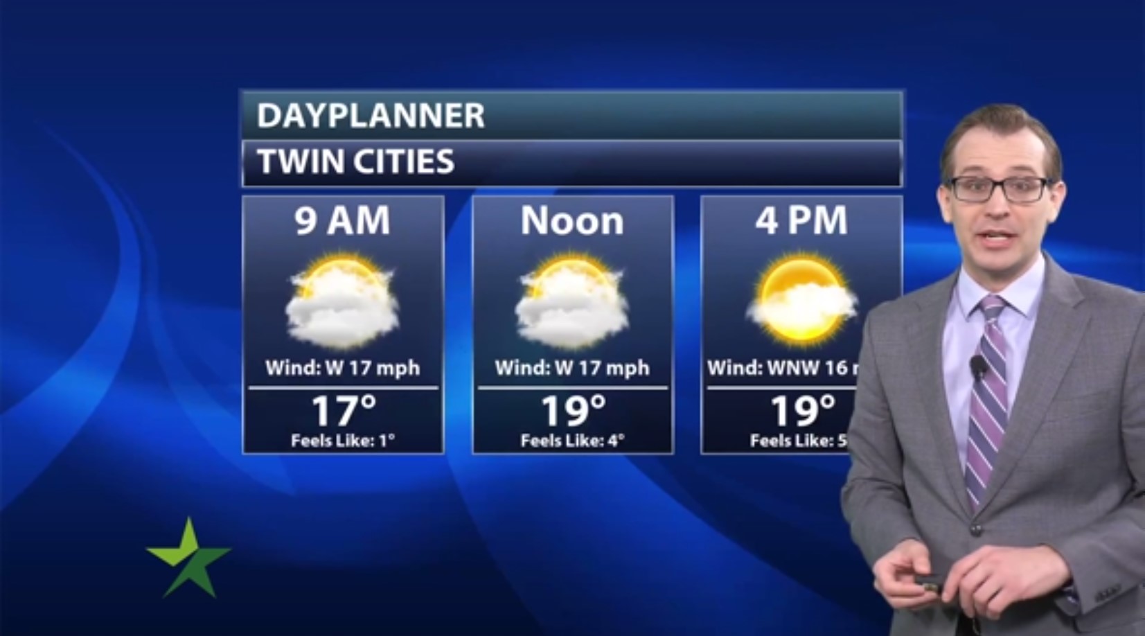 Morning forecast: Cold and windy, high 20