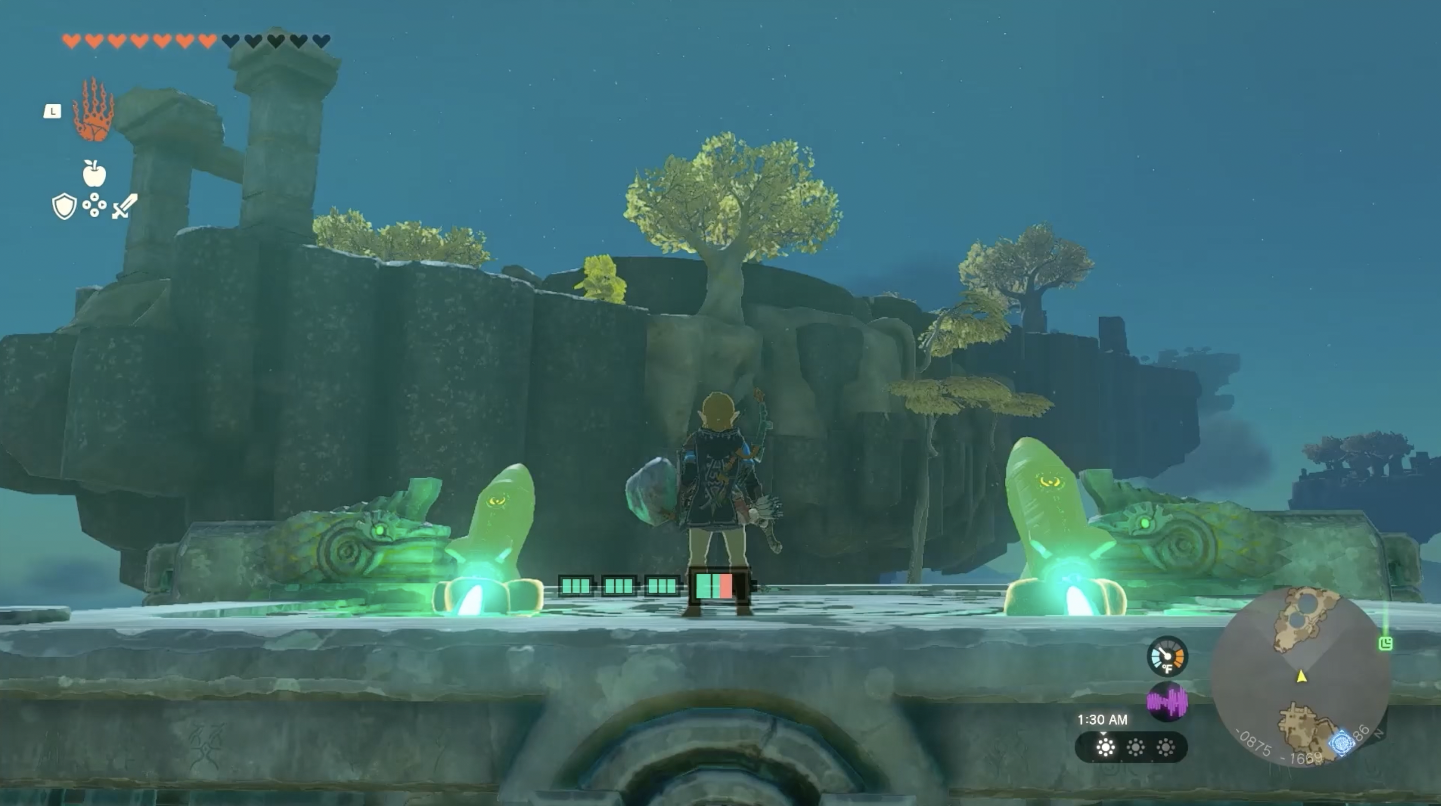 The Legend of Zelda: Breath of the Wild, Interface In Game