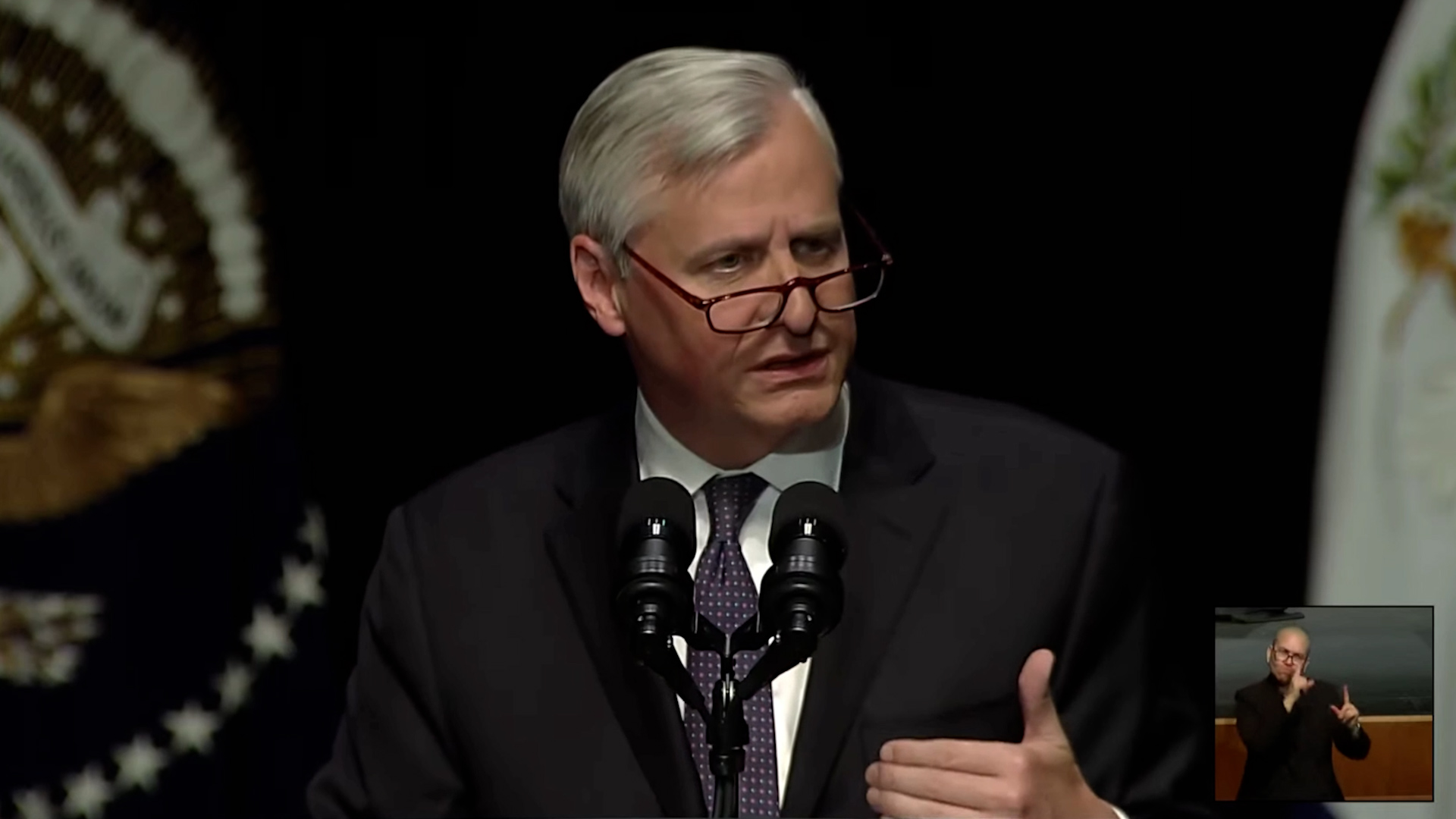Presidential historian Jon Meacham said of Walter Mondale: 'He never stopped believing in this country. He never stopped fighting for its people. And he never stopped defending democracy.'